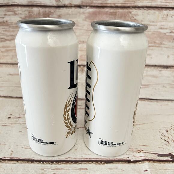 NFL Official Miller Lite Retro Style Aluminum Glass Beer Can 16 Oz - Picture 4 of 5